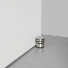 Bloque porte NOMADE, Inox mat anneau caoutchouc noir