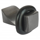 Butée de porte sol TORSADE, Fer anneau Caoutchouc noir