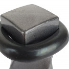 Butée de porte sol TORSADE, Fer anneau Caoutchouc noir