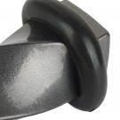 Butée de porte sol TORSADE, Fer anneau Caoutchouc noir