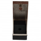 Butée de porte sol DELTA, Inox mat embout Caoutchouc noir