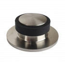Butée de porte sol GRAPHIC, Inox mat anneau Caoutchouc noir