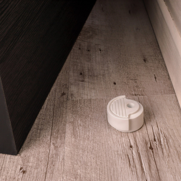 Butée de porte sol DESIGN, Caoutchouc blanc