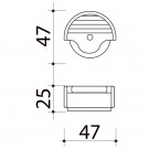 Butée de porte sol DESIGN, Caoutchouc blanc