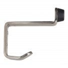 Butée de porte murale CROCHET, Inox mat embout Caoutchouc noir