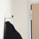 Butée de porte murale CROCHET, Inox mat embout Caoutchouc noir