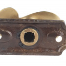 Poignée de fenêtre crémone LOUIS XV, Laiton doré patiné