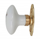 Poignée de fenêtre crémone OIES, Porcelaine de Limoges et Laiton doré