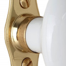 Poignée de fenêtre crémone OIES, Porcelaine de Limoges et Laiton doré