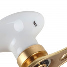 Poignée de fenêtre crémone OIES, Porcelaine de Limoges et Laiton doré