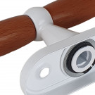 Poignée de fenêtre crémone MODANE, Aluminium blanc et bois clair