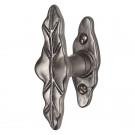 Poignée de fenêtre crémone FEUILLE, Aluminium gris vieil argent