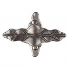 Poignée de fenêtre crémone FEUILLE, Aluminium gris vieil argent