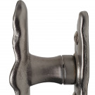 Poignée de fenêtre crémone FEUILLE, Aluminium gris vieil argent
