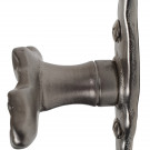 Poignée de fenêtre crémone FEUILLE, Aluminium gris vieil argent