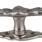 Poignée de fenêtre crémone FEUILLE, Aluminium gris vieil argent