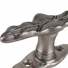 Poignée de fenêtre crémone FEUILLE, Aluminium gris vieil argent