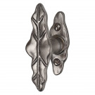 Poignée de fenêtre crémone FEUILLE, Aluminium gris vieil argent