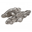 Poignée de fenêtre crémone FEUILLE, Aluminium gris vieil argent