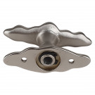 Poignée de fenêtre crémone FEUILLE, Aluminium gris vieil argent