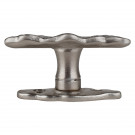 Poignée de fenêtre crémone FEUILLE, Aluminium gris vieil argent