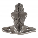Poignée de fenêtre crémone FEUILLE, Aluminium gris vieil argent