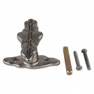 Poignée de fenêtre crémone FEUILLE, Aluminium gris vieil argent