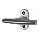 Poignée de fenêtre crémone CHAMONIX, Aluminium anodisé gris argent F1 ou doré F2
