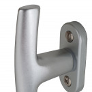 Poignée de fenêtre crémone CHAMONIX, Aluminium anodisé gris argent F1 ou doré F2