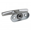 Poignée de fenêtre crémone CHAMONIX, Aluminium anodisé gris argent F1 ou doré F2