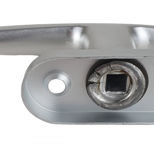 Poignée de fenêtre crémone CHAMONIX, Aluminium anodisé gris argent F1 ou doré F2