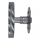 Poignée de fenêtre crémone NANTUA, Aluminium gris aspect patiné