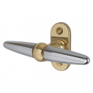 Poignée de fenêtre crémone ROBIN, Laiton chrome brillant et doré poli