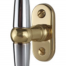 Poignée de fenêtre crémone ROBIN, Laiton chrome brillant et doré poli