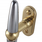 Poignée de fenêtre crémone ROBIN, Laiton chrome brillant et doré poli