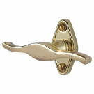 Poignée de fenêtre crémone AGATHE, Zamak doré poli brillant