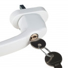 Poignée de fenêtre à clé CLASSIQUE, Aluminium laqué blanc