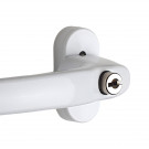 Poignée de fenêtre à clé CLASSIQUE, Aluminium laqué blanc