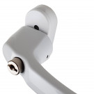 Poignée de fenêtre à clé CLASSIQUE, Aluminium laqué blanc