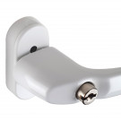 Poignée de fenêtre à clé CLASSIQUE, Aluminium laqué blanc