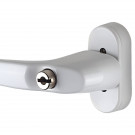 Poignée de fenêtre à clé CLASSIQUE, Aluminium laqué blanc