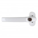 Poignée de fenêtre à clé CLASSIQUE, Aluminium laqué blanc