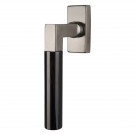 Poignée de fenêtre ALASKA, Inox PVD Titane gris nickel mat et canon de fusil