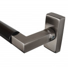 Poignée de fenêtre ALASKA, Inox PVD Titane gris nickel mat et canon de fusil