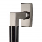 Poignée de fenêtre ALASKA, Inox PVD Titane gris nickel mat et canon de fusil