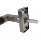 Poignée de fenêtre ALASKA, Inox PVD Titane gris nickel mat et canon de fusil