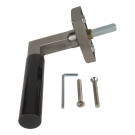 Poignée de fenêtre ALASKA, Inox PVD Titane gris nickel mat et canon de fusil