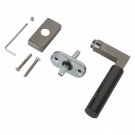 Poignée de fenêtre ALASKA, Inox PVD Titane gris nickel mat et canon de fusil