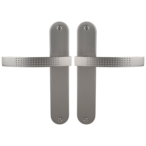 2 poignées de porte AUDACE BDC, Aluminium entraxe 195 mm