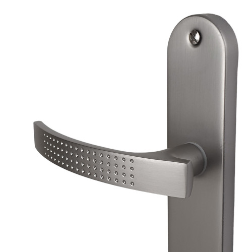 2 poignées de porte AUDACE BDC, Aluminium entraxe 195 mm